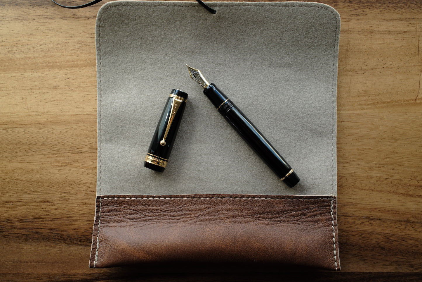 Fountain Pen Handmade Leather Roll Case