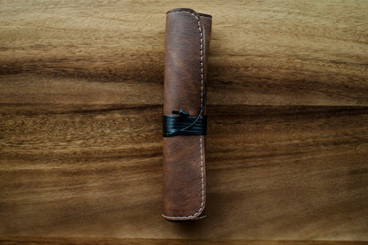 Fountain Pen Handmade Leather Roll Case
