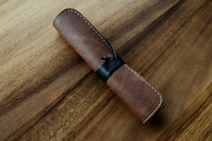Fountain Pen Handmade Leather Roll Case